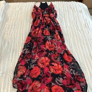 LUSH FLOWER HI/LOW FLOWER SUMMER DRESS, SIZE SMALL